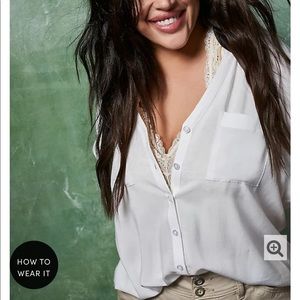 WHITE CHALLIS DOLMAN BLOUSE